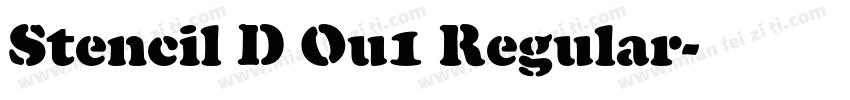 Stencil D Ou1 Regular字体转换